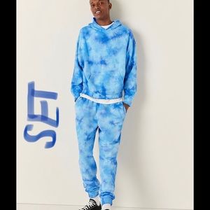 NWT SEALED PINK Campus Jogger & Pullover Sweatshirt OUTFIT SET MEDIUM